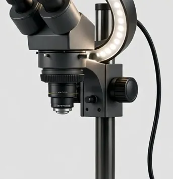 Detail view of the MicroHub InspectPro 4K Industrial Inspection Microscope