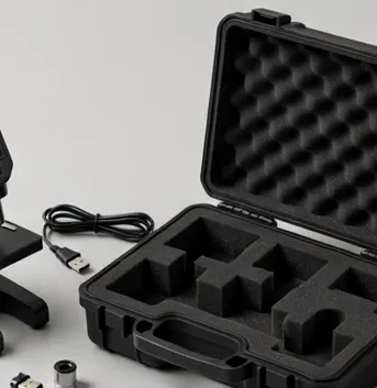 Detail view of the MicroHub LabCase Hard Carrying Case