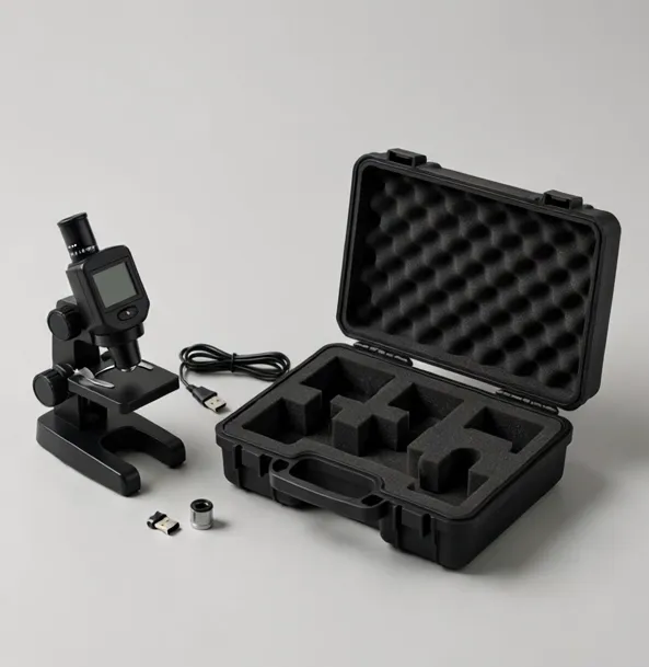 MicroHub LabCase Hard Carrying Case — Carry your microscope like you mean it: hard shell, fitted foam