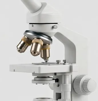 Detail view of the MicroHub LabMono 40x–1000x Compound Microscope