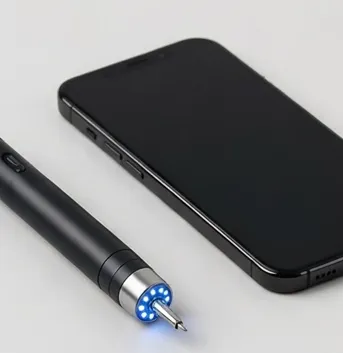 Detail view of the MicroHub PocketScope WiFi Handheld Digital Microscope