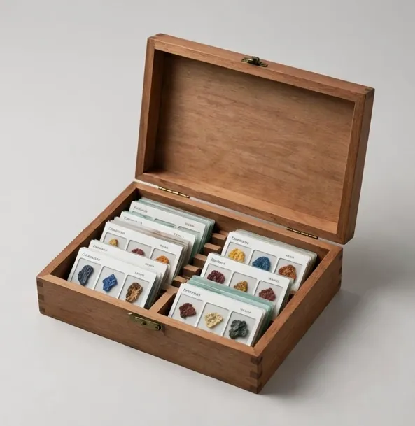 MicroHub Prepared Slides Set — 100 Pieces — 100 ready-to-view specimens in a wooden box — botany, zoology and more