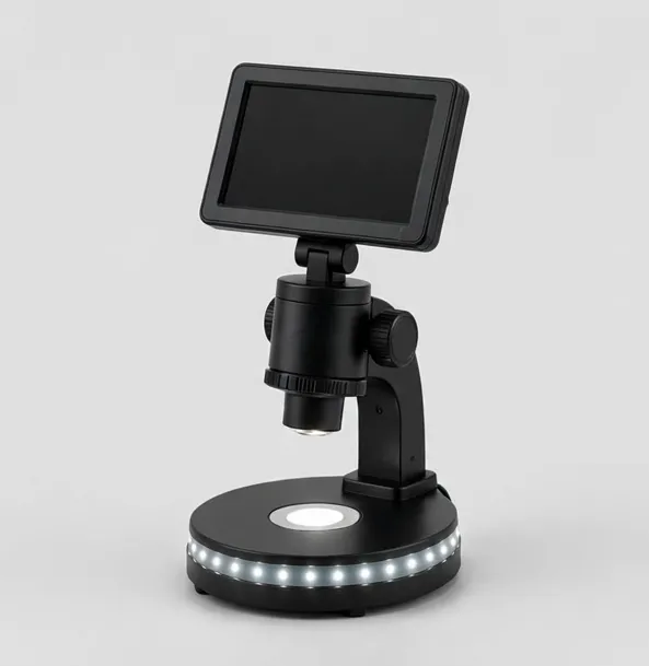 MicroHub ViewPro 7" LCD Digital Microscope — The all-round bench microscope: 7-inch screen, 1080p, LED base